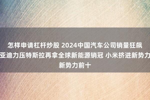 怎样申请杠杆炒股 2024中国汽车公司销量狂飙：比亚迪力压特斯拉再拿全球新能源销冠 小米挤进新势力前十