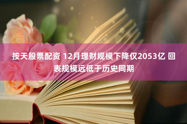 按天股票配资 12月理财规模下降仅2053亿 回表规模远低于历史同期