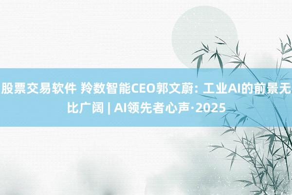 股票交易软件 羚数智能CEO郭文蔚: 工业AI的前景无比广阔 | AI领先者心声·2025